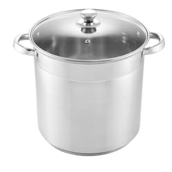 McSunley Stainless Steel Stock Pot 9 in. 8 qt Silver