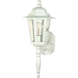 Nuvo Central Park Textured White Switch Incandescent Lantern Fixture