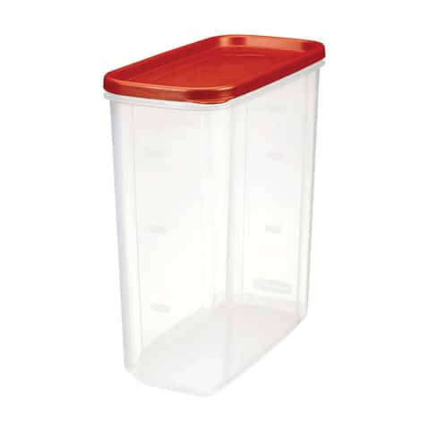 Rubbermaid® Flex and Seal Food Storage Container - Clear/Red, 1.1