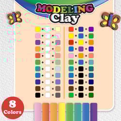 Bazic Products Modeling Clay Assorted 8 pc