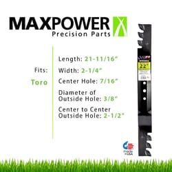 MaxPower 22 in. Mulching Mower Blade For Walk-Behind Mowers 1 pk