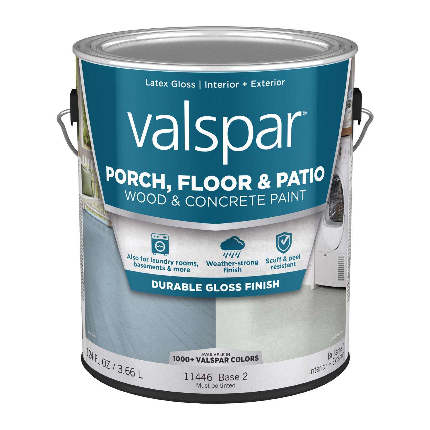 Valspar Porch, Floor & Patio Wood & Concrete Paint Gloss Clear Base 2 ...