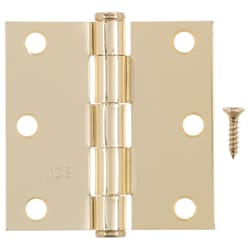 Ace 3 in. L Bright Brass Residential Door Hinge 1 pk