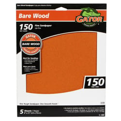 Gator 11 in. L X 9 in. W 150 Grit Aluminum Oxide Sandpaper 5 pk