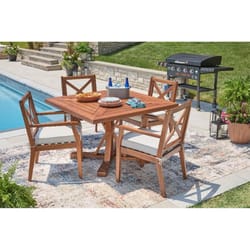 Living Accents 5 pc Bronze Wood Farmhouse Dining Set