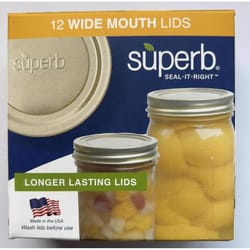 Superb Wide Mouth Canning Lid 12 pk