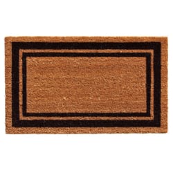 Home & More 2  W X 3  L Multi-Color Black Border Coir Door Mat