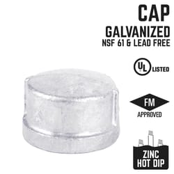 STZ Industries 2-1/2 in. FIP each T Galvanized Malleable Iron Cap