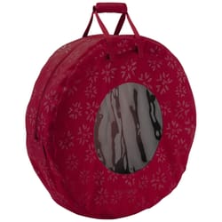 Classic Accessories Red Wreath Storage Bag 8 in. H X 30 in. W X 30 in. D