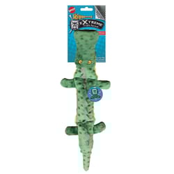 Spot Skinneeez Green Plush Extreme Triple Squeak Crocodile Squeaky Dog Toy Extra Large Sizes 1 pk