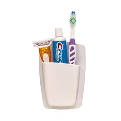 Sttelli White Silicone Caddy/Razor/Toothbrush Holder