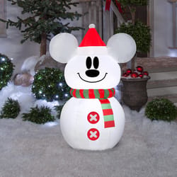 Gemmy Airblown LED White 3.5 ft. Mickey Mouse Snowman Inflatable