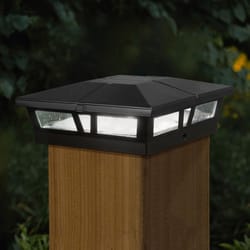 Classy Caps Black Solar Powered 1 W LED Post Cap Light 1 pk