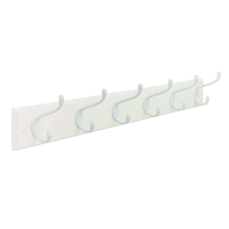Amerock 27 in. L White Fiberboard/Zinc Medium Hook Rack 1 pk - Ace Hardware