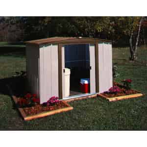 Arrow  67.88 in. H x 99.75 in. W x 95.25 in. D White  Steel  Storage Building 