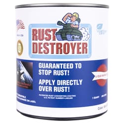 Rust Destroyer Indoor and Outdoor Matte Red Oil-Based Alkyd Resin Rust Prevention Paint 1 qt