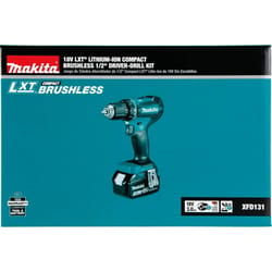 Makita 18V LXT 1/2 in. Brushless Cordless Drill/Driver Kit (Battery & Charger)