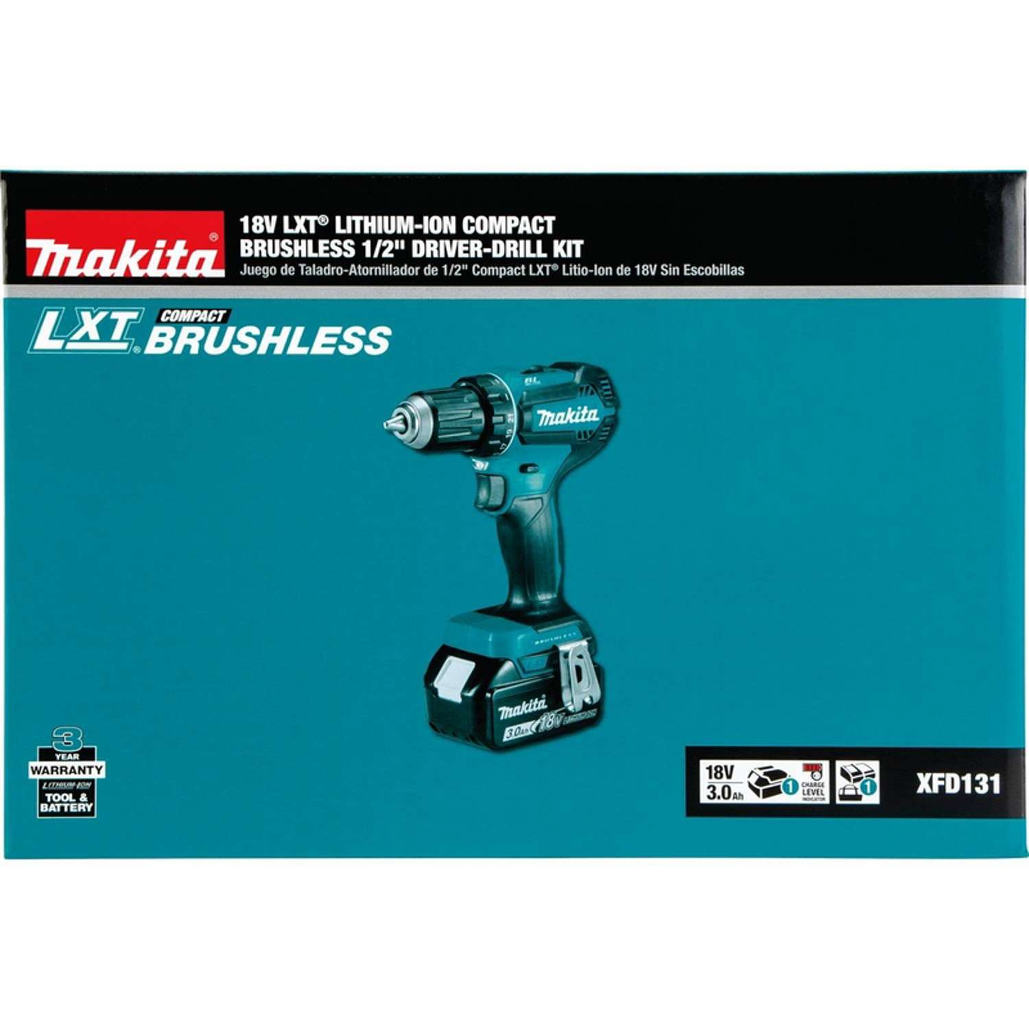 Makita 18V LXT Cordless Brushed 2 Tool Combo Kit 