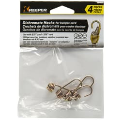 Keeper Gold Bungee Cord Hooks 5/32 in. L X 3/16 in. 4 pk
