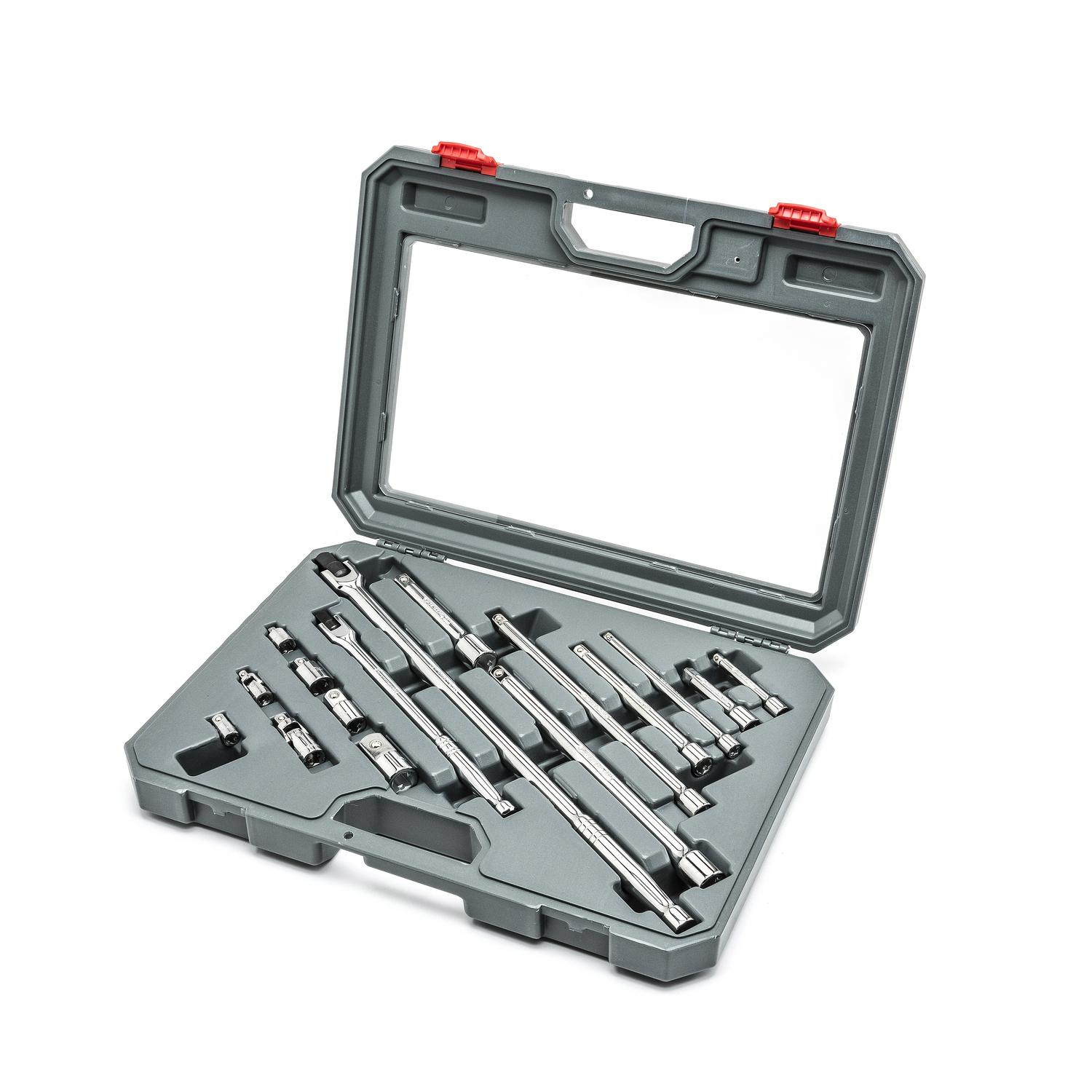 Crescent Assorted Sizes X 1/4 in. drive SAE 6 and 12 Point Socket Wrench Set 16 pc Sansujyuku sansujyuku.com