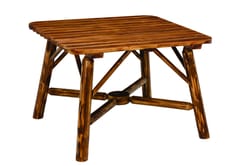 Jack Post Northwood Log Brown Square Wood End Table