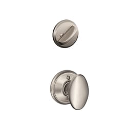 Schlage F Series Siena Satin Nickel Handleset 1-3/4 in.