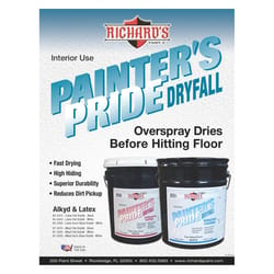Richard's Paint Painter's Pride Flat Black Water-Based Quick Dry Paint Interior 5 gal