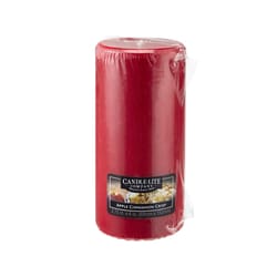 Candle-Lite Red Apple Cinnamon Crisp Scent Pillar Candle