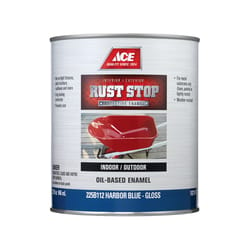 Ace Rust Stop Indoor/Outdoor Harbor Blue Oil-Based Enamel Rust Preventative Paint 1 qt