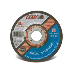 CGW 4-1/2 in. D X 7/8 in. Aluminum Oxide Cut-Off Wheel 1 pc
