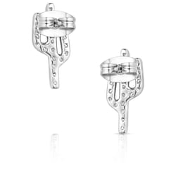 Montana Silversmiths Women's Sparkling  Cactus Silver Earrings