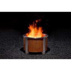 Breeo X Series 24 Corten Smokeless Fire Pit 24 in. W Corten Steel Outdoor Round Wood Fire Pit