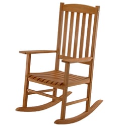 National Outdoor Living Brown Wood Frame Rocking Chair