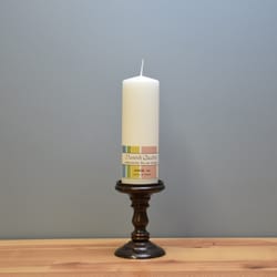JANDE BLOKLYS White Unscented Scent Pillar Candle