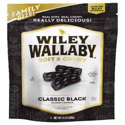 Wiley Wallaby Classic Black Gourmet Licorice Chewy Candy 24 oz