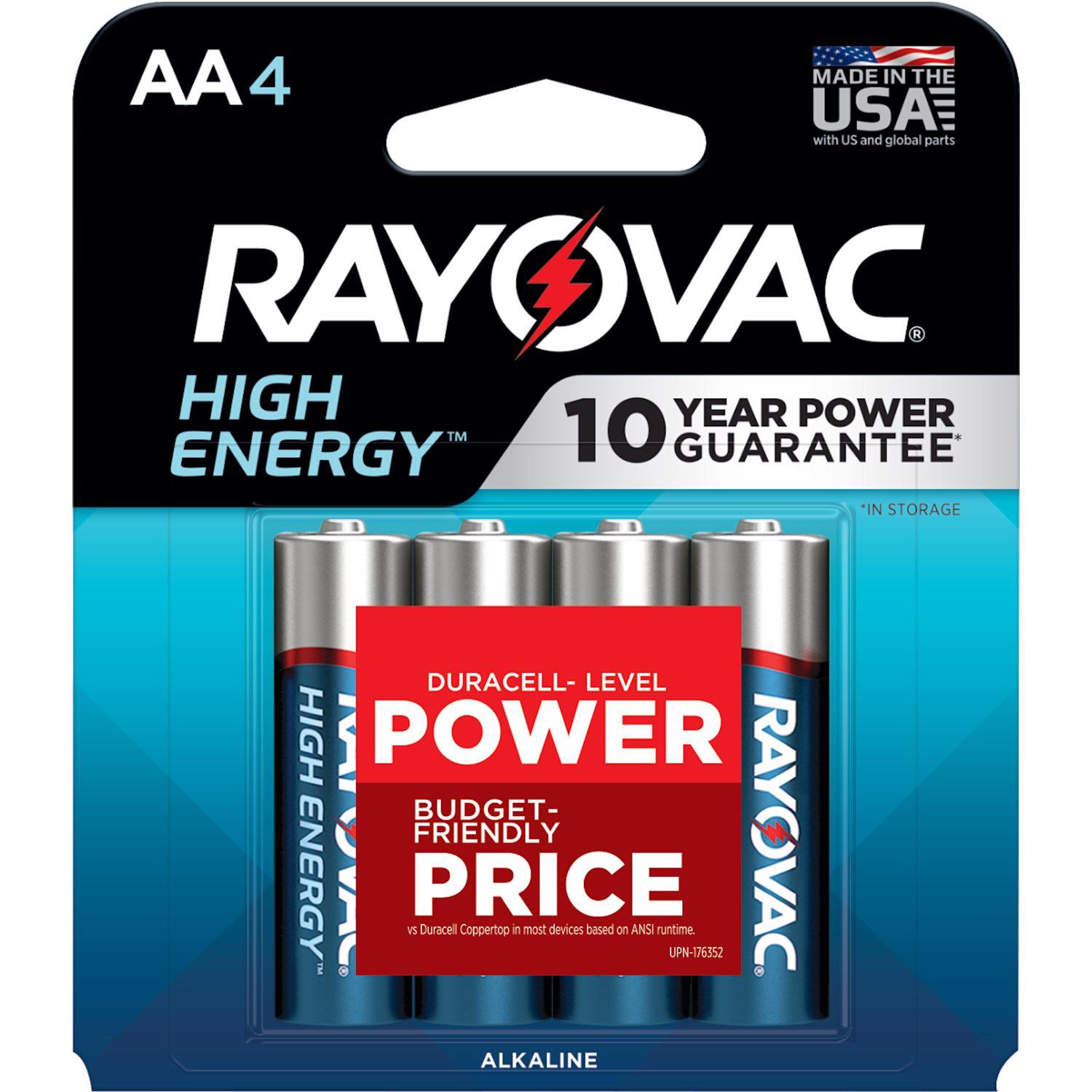 Photos - Battery Rayovac High Energy AA Alkaline  4 pk Carded 815-4T 