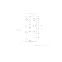 Ace 2-1/2 in. L Zinc-Plated Narrow Hinge 2 pk