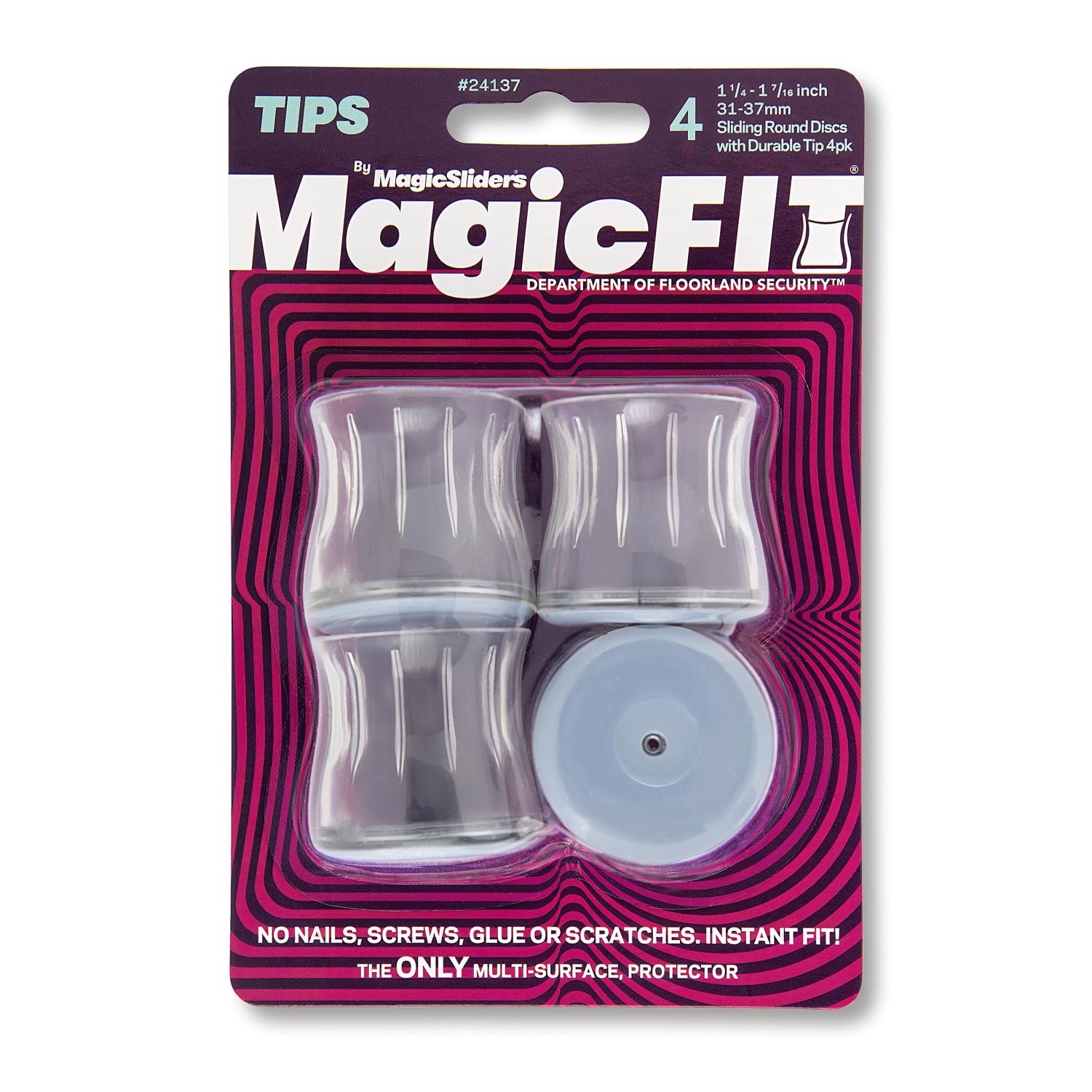 Magic Fit Magic Sliders Gray Push-On Polymer Sliding Discs 4 pk - Ace ...