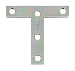 National Hardware 0.07 in. H X 3 in. W X 3 in. L Zinc-Plated Steel T-Plate