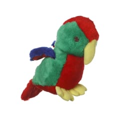 Multipet Look Who's Talking Multicolored Plush Parrot Dog Toy Small 1 pk