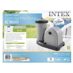 Intex Krystal Clear Above Ground Filter Pump 1500 gal 14.1 in. H X 18.1 in. W X 12.5 in. L