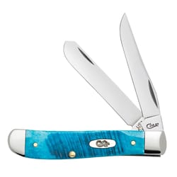 Case Caribbean Blue Stainless Steel 4 in. Mini Trapper Knife