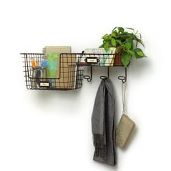 Spectrum Vintage Livingo 10 in. L X 24 in. W X 8.8 in. H Bronze Shelf Basket