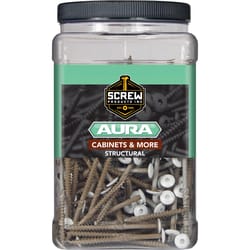 Screw Products AURA No. 10 X 3 in. L Star White Cabinet Screws 5 lb 270 pk
