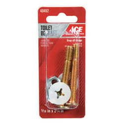 Ace Toilet Bolt Set Brass