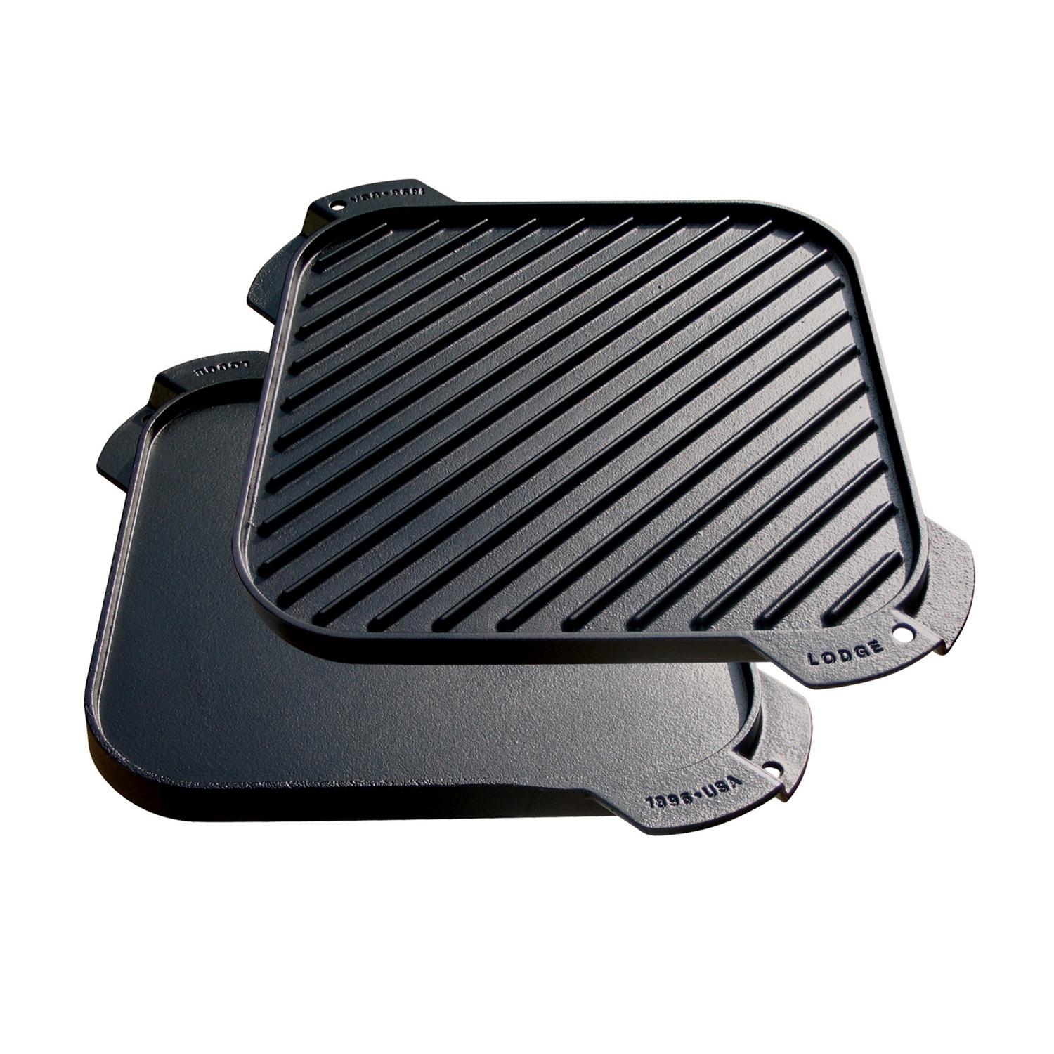 Lodge 10.5 in. L X 10.5 in. W Cast Iron Reversible Griddle Sansujyuku sansujyuku.com
