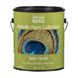 Modern Masters Metallic Paint Collection Satin Warm Silver Water-Based Metallic Paint 1 gal