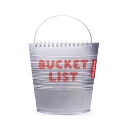 Kikkerland 6 in. W X 6 in. L Gray Bucket List Notebook