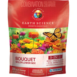 Earth Science Growth Essentials Bouquet Annuals, Perennials and Herbs Wildflower Seed, Fertilizer an