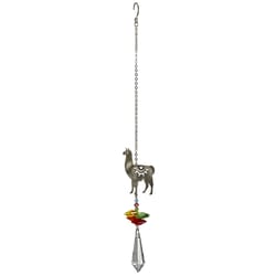 Woodstock Chimes Multi-color Crystal 4.5 in. Llama Wind Chime